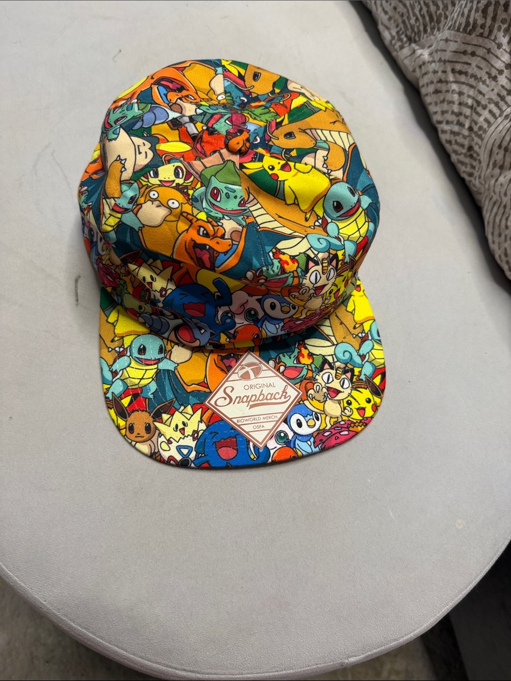 Vintage BioWorld Colorful Pokémon Character Snapback Hat